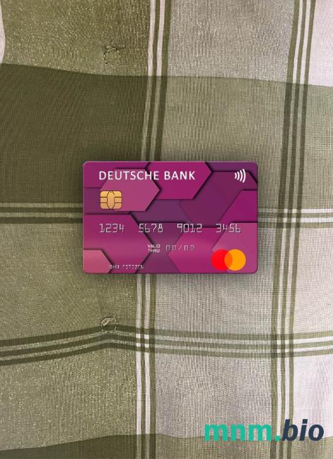 USA Deutsche bank wygląd zdjęcia mastercard skan PSD + zdjęcie